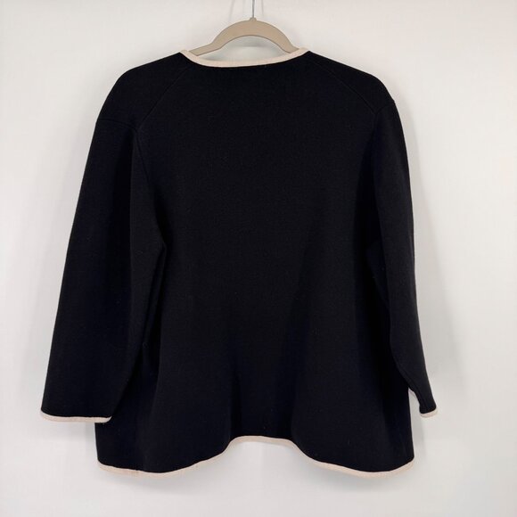 Coldwater Creek Womens Open Front Black jacket knit  Pockets Size 1X plus - Picture 8 of 13